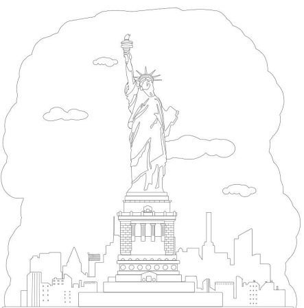 Достопримечательности Америки раскраска