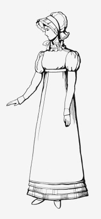 Раскраска женщина с коромыслом