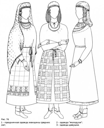 Башкирский национальный костюм раскраска