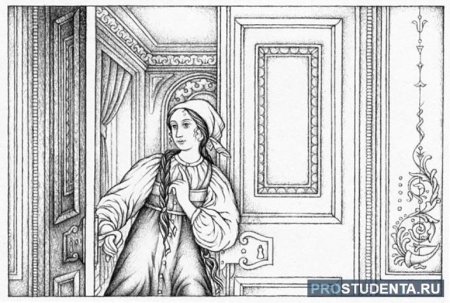 Образ русской красавицы карандашом