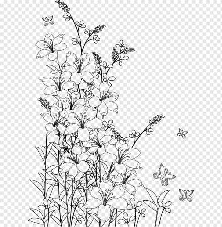 Ваза с цветами раскраска