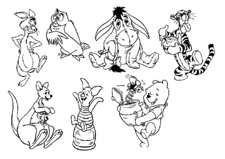 Несколько раскрасок на одном листе