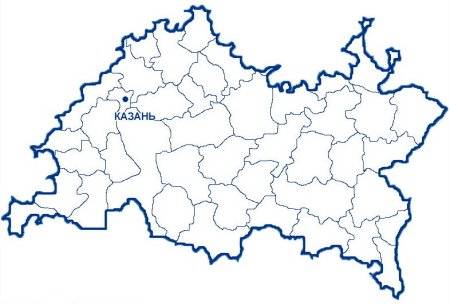 Контур карты Республики Татарстан