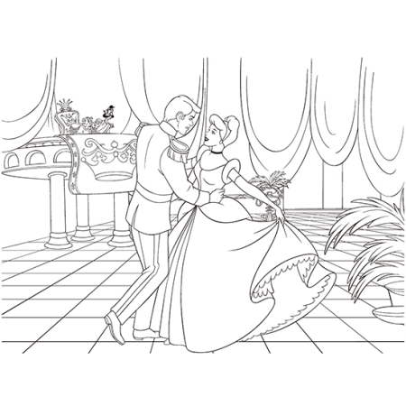 Раскраска. Бал принцессы