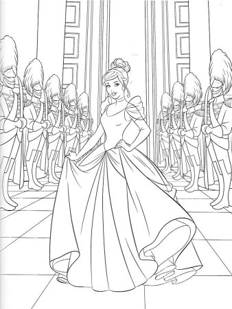 Раскраска Золушка на балу