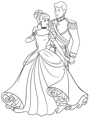 Ариэль и принц Эрик раскраска
