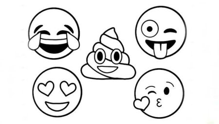 Смайлы раскраска