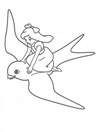 Андерсон Дюймовочка расскраска