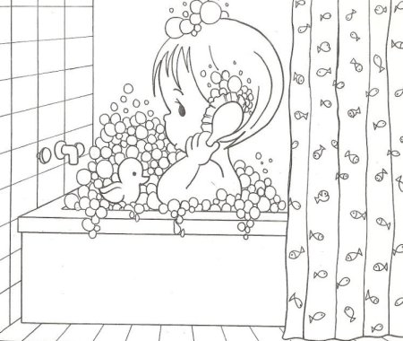 Раскраска гигиенические процедуры