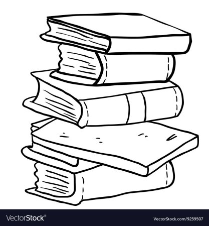 Стопка книг контур