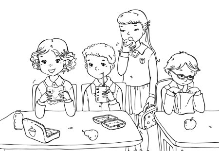 Школа раскраска для детей