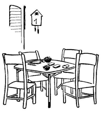 Кухонная мебель раскраска для детей