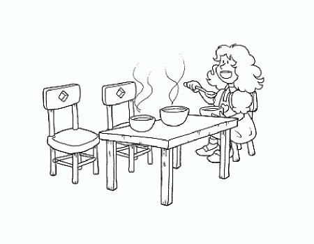 Скетч интерьера столовой