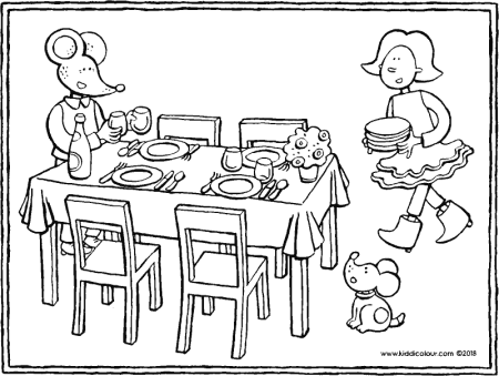 Кухня раскраска для детей