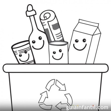 Мусорный бак раскраска