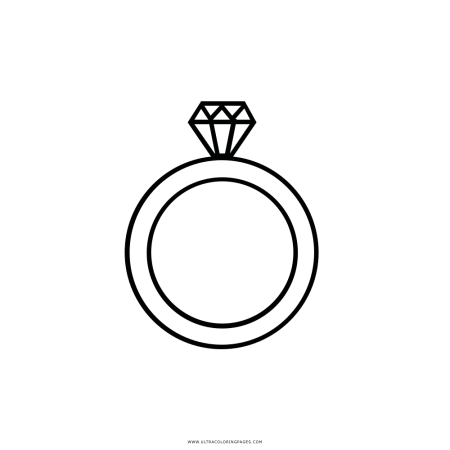 Раскраска кольцо с бриллиантом