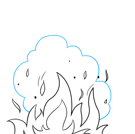 Огонь раскраска