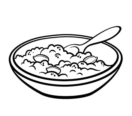 Суп раскраска для детей