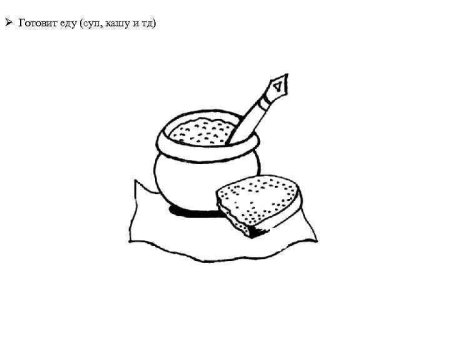 Суп раскраска для детей