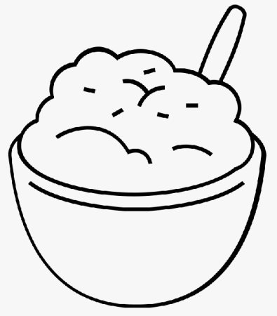 Раскраска кастрюлька для каши для детей