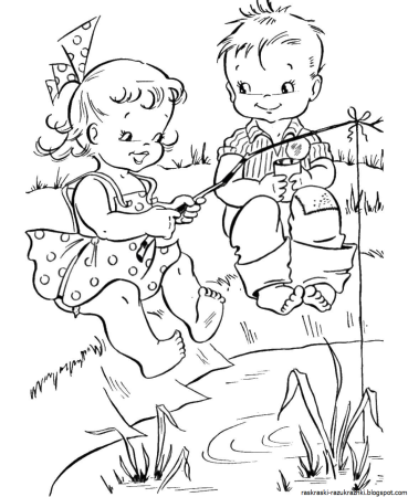 Лето раскраска для детей