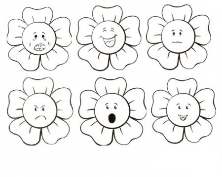 Цветочки с эмоциями для детей