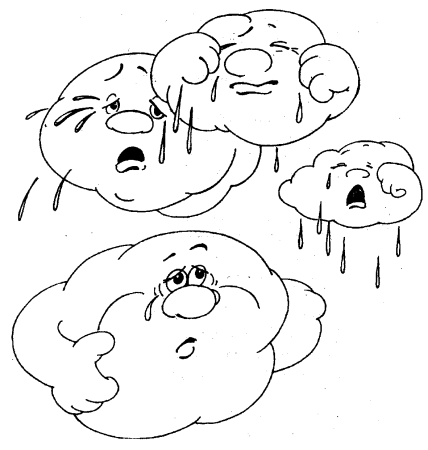 Веселая тучка раскраска