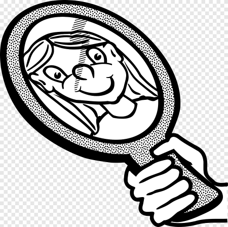 Зеркало раскраска для детей