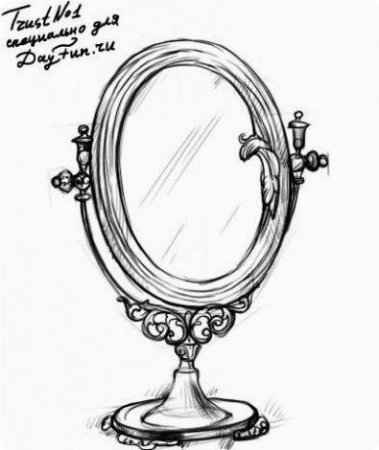 Зеркальце раскраска