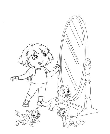 Зеркало раскраска для малышей