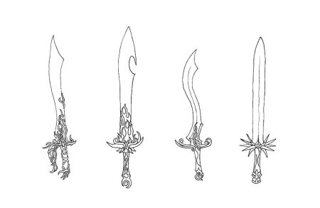 Холодное оружие раскраска