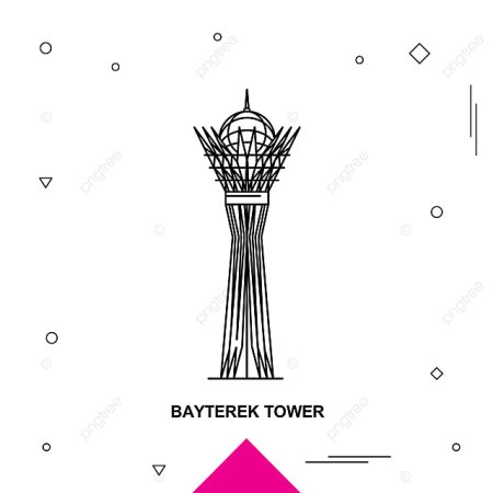 Монумент Байтерек рисунок