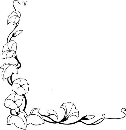 Рамка из цветов раскраска