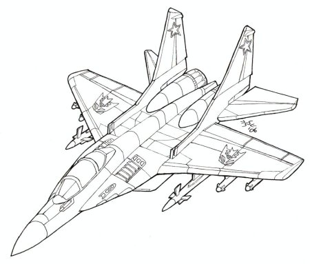 Раскраска самолет истребитель Су-24