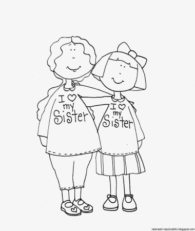 Раскраска сестры
