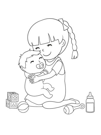 Подружки. Раскраска