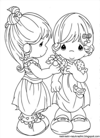 Раскраски для девочек сестры
