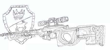Раскраски оружие из КС го АВП