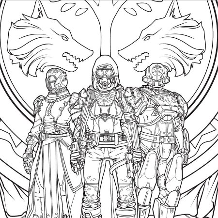 Destiny 2 раскраска