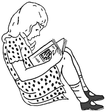 Раскраска чтение книг