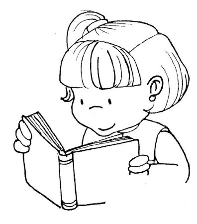Раскраска чтение книг для детей
