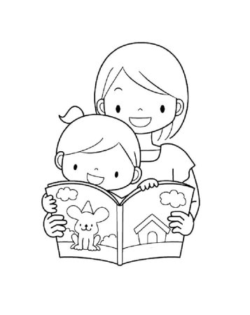 Раскраски любовь к книгам для детей