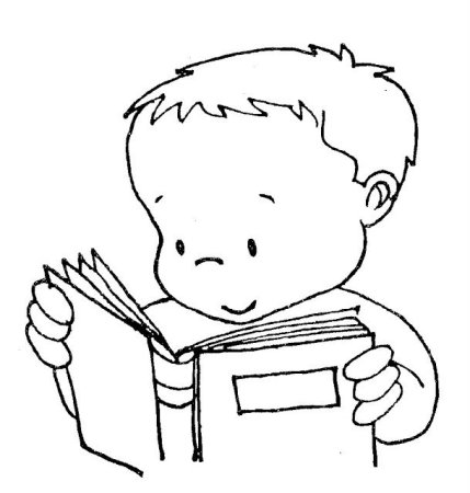 Read a book раскраска