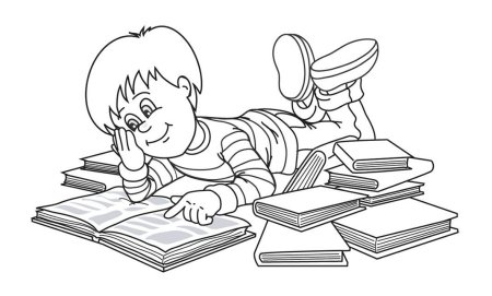 Раскраски для детей чтение книжек