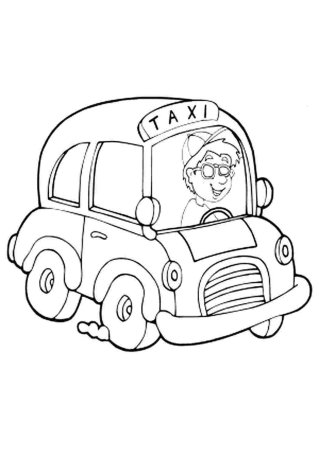 Раскраска такси