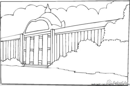 Музей раскраска