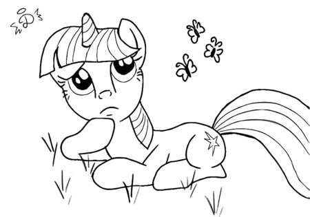 Раскраски my little Pony Искорка