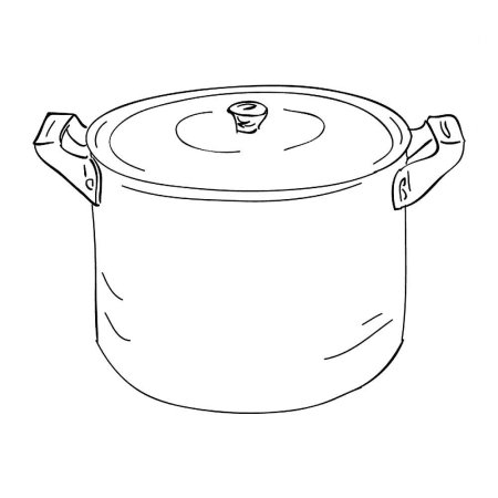 Кастрюля раскраска для детей