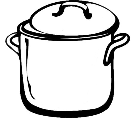 Раскраска кухонная посуда