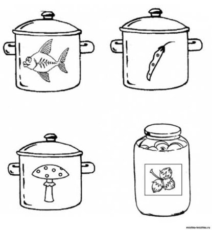 Кастрюля раскраска для детей